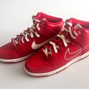 Nike Men's Dunk Hi SE First Use 50 Anniversary Swoosh Red Sail DH0960-600